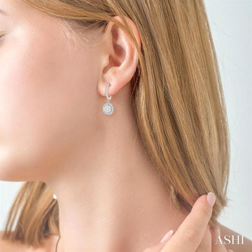3/8 Ctw Round Cut Diamond Lovebright Earrings in 14K White Gold
